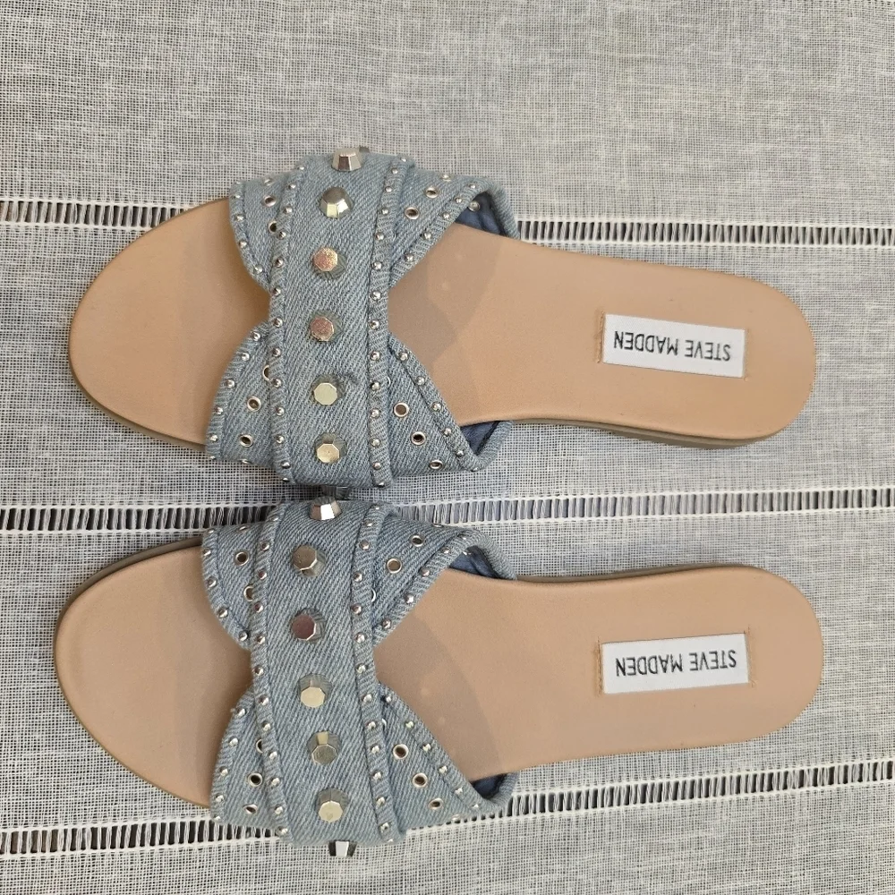 Steve Madden Kayra Sandal Women’s 7.5 Denim